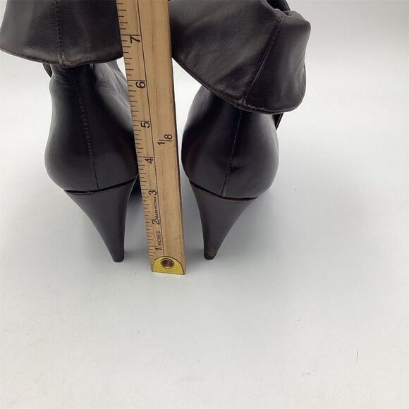 Gianni Bini Women's Brown Leather Ankle Booties Size 8 Block Heel - Picture 10 of 12